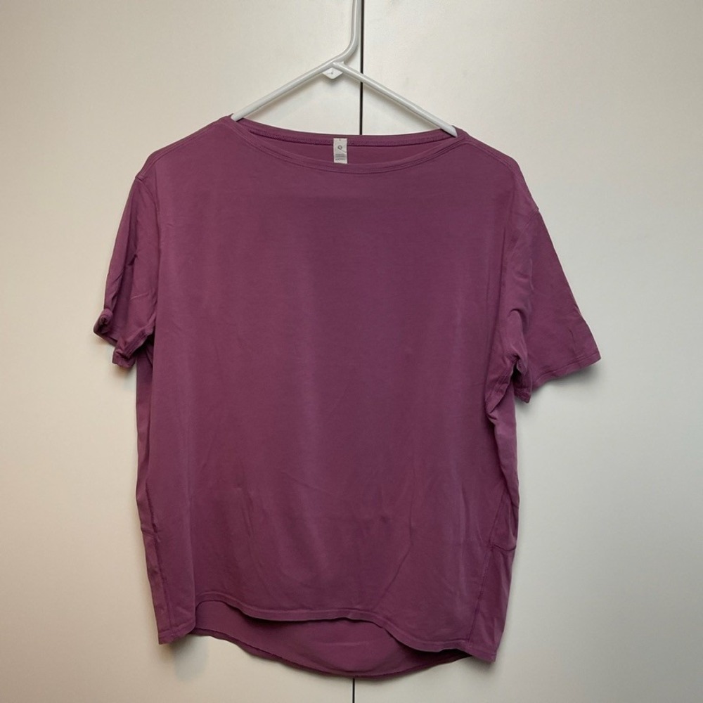 Lululemon Back in Action Short Sleeve Crewneck Plum Nulu 4 Lounge Gym Athleisure